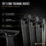 Drei TRT-9-mm-Trainingseinsätze in Pistolenmagazinen.