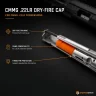 Orange dry-fire cap fitted to a CMMG .22LR conversion kit.